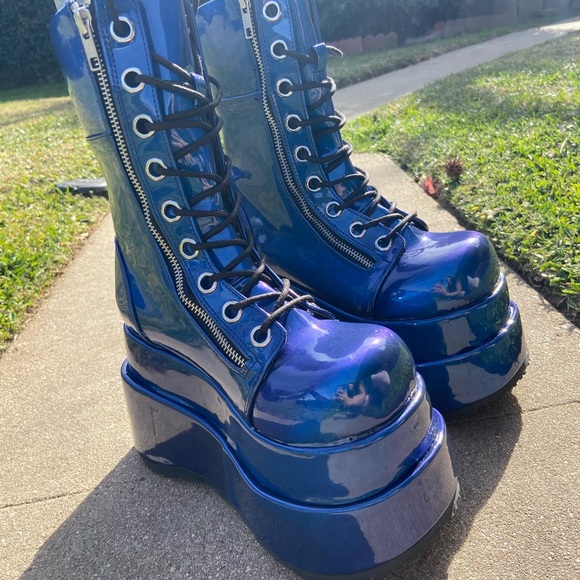 Demonia | Shoes | Blue Demonia Boots 